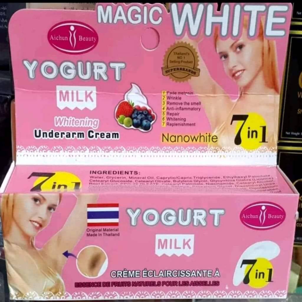 Aichun Beauty 7 In 1 Yogurt Milk Fade Melanin Bleaching Whitening Underarm Cream 80gm